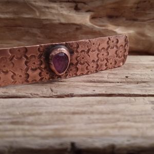 Copper and Tourmaline Barrette